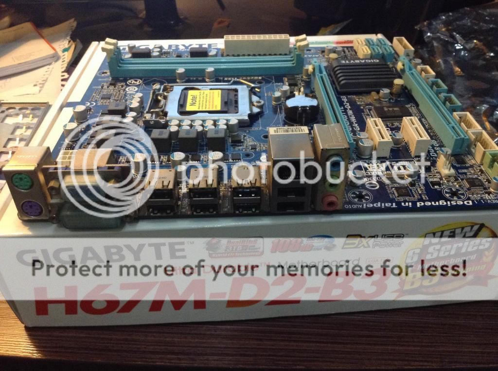 Bán mainboard GIGA H67M-D2-B3 mua tại Tân Doanh (còn BH 11-2014) giá tốt có hình thật - 1